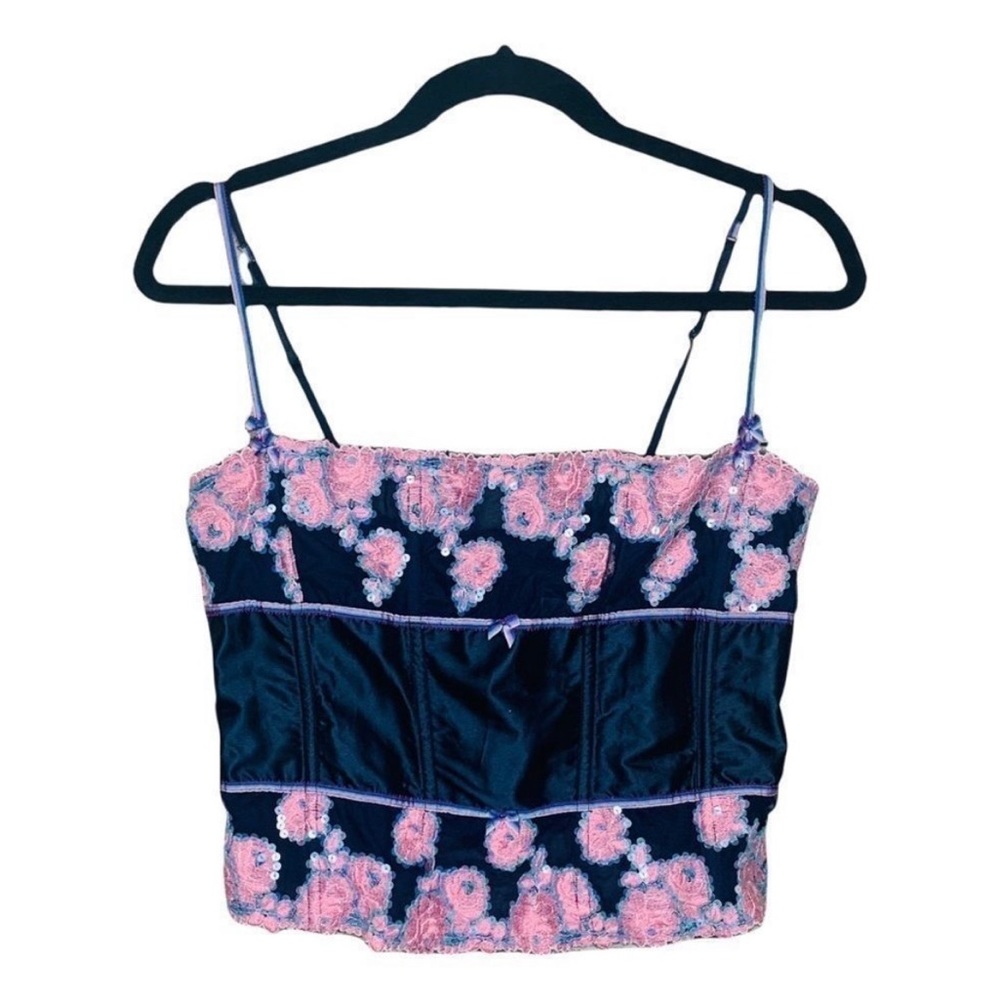 ISO Victoria’s Secret Angels Vintage Navy Blue and Pink Floral Corset